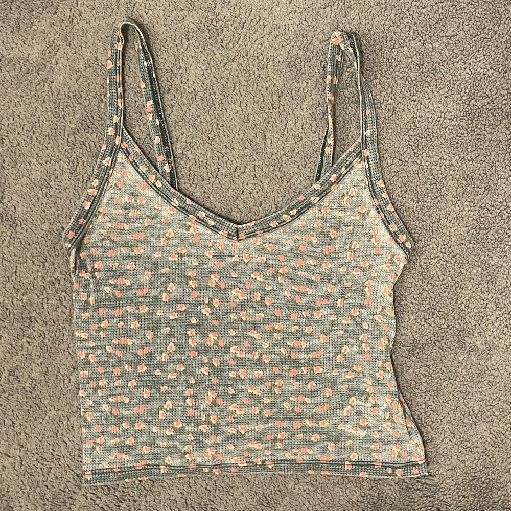 American Eagle Outfitters Green and Pink Tank top